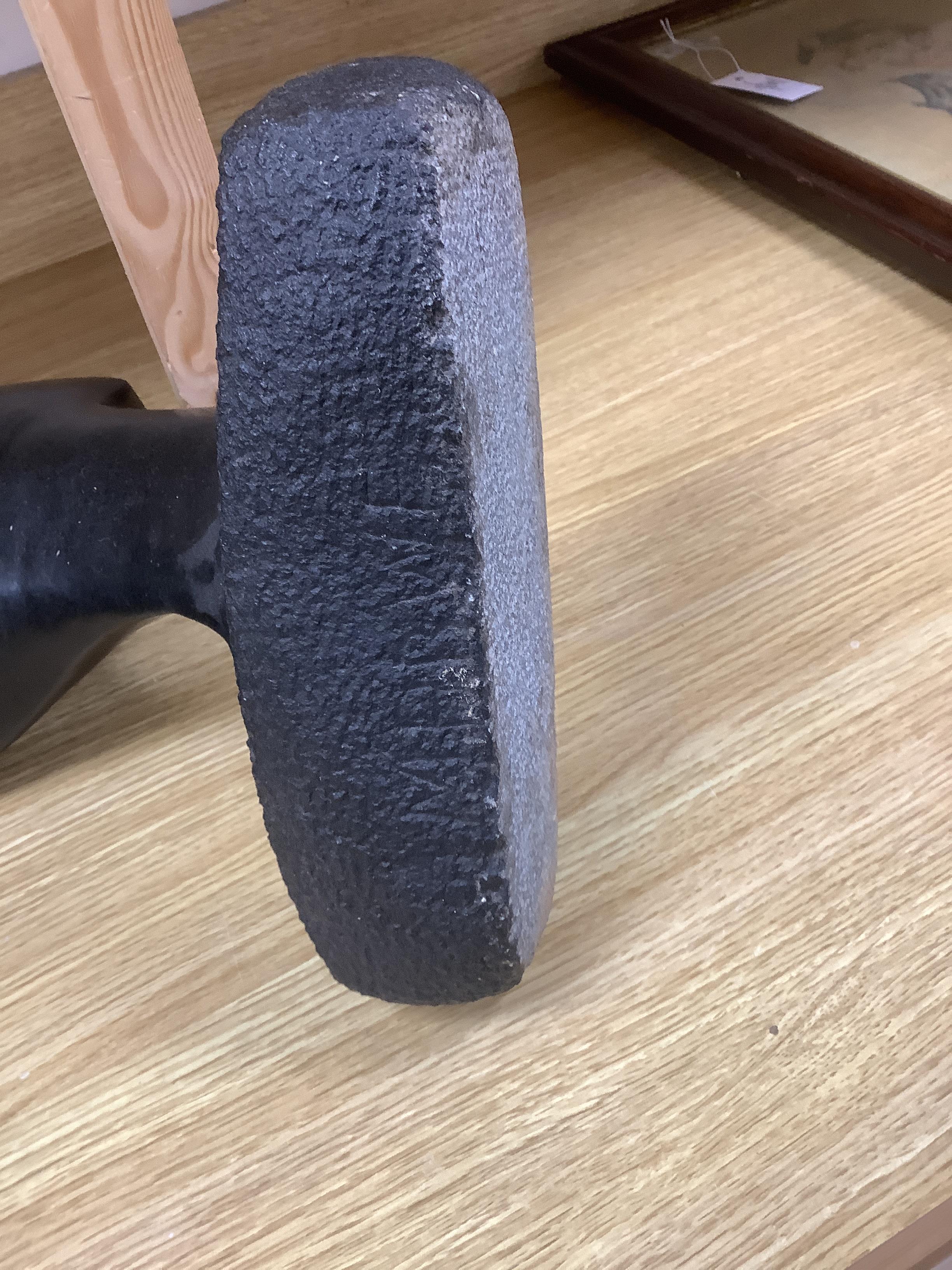 A Zimbabwe basalt head, 37cm high
